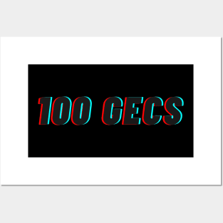 100 Gecs 3D Glitch Text Posters and Art